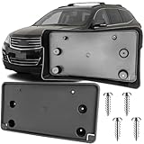 Jogscay License Plate Bracket Accessories for Chevrolet Chevy Traverse 2013 2014 2015 2016 2017, Front Bumper License Plate Holder Replacement Frame Black Mount