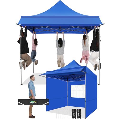 Image of COBIZI 10x30 Pop Up Canopy Tent,Heavy Duty(Dark Blue Gray No Sidewalls)