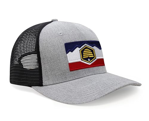 Image of International Tie State Hat for Men and Women, Adjustable Snapback Trucker Baseball Cap with Embroidered Patch