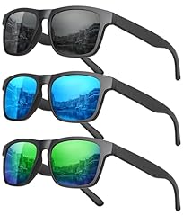 (3 Pack) Black/Ice Blue/Green