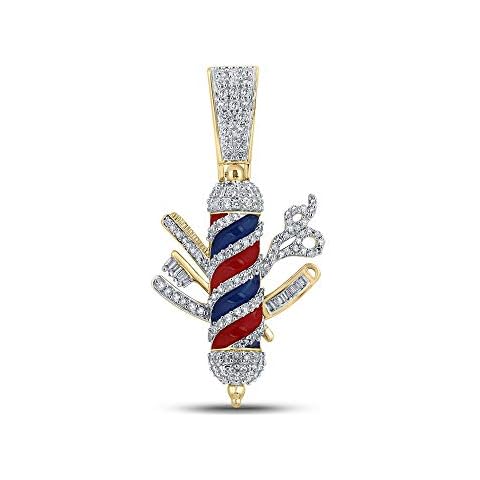 10K Yellow Gold Baguette Diamond Pendant by Jewels By Lux Cover