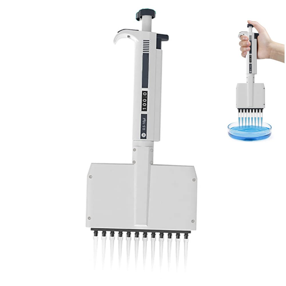 Micropipeta De Laboratorio De 8 Canales / 12 Canales, Pipeta Digital Multicanal, Volumen Ajustable, 0,5 Ul-300 Ml, Micropipeta De Transferencia, Equipo De Laboratorio,B-0.5-10ul