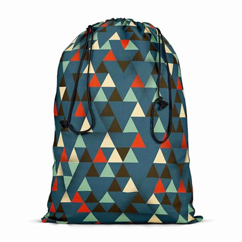 Image of ArtzFolio Dark Triangles D1 | Reusable Sack Bag | Bag for Gym, Storage, Vegetable & Travel
