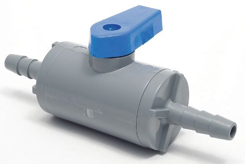 Ball Valve, 1 Pc, 3/8 In, PVC, Hose Barb