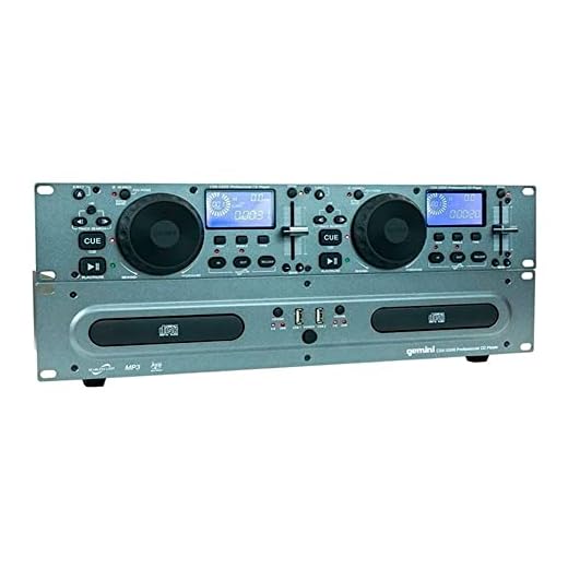 Gemini Sound CDX-2250i Dual Rack Mountable Professional Audio Pitch Control DJ Equipment Multimedia CD Media Player with Audio CD, CD-R, and MP3 Compatible with USB Input