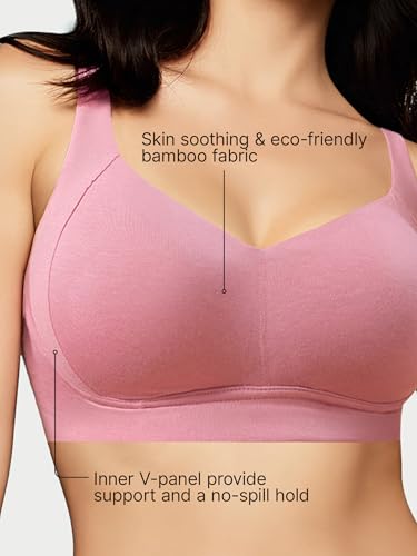 Image of Enamor Bamboo Cotton A077, Side Support, Everyday Women's T-Shirt Bra - 3X Softer, 4X More Absorbent, Antimicrobial, Padded, Wirefree, Full Coverage