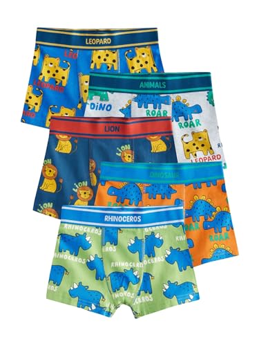 NEXT Jungen Boxershorts im 5er-Pack Primary Animals 86-92