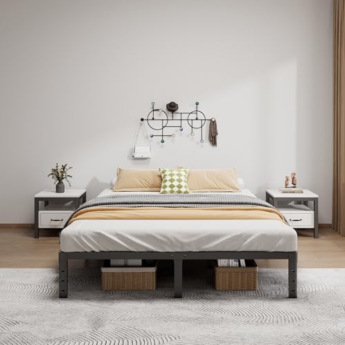 Image of LUMUNANCE Metal Bed Frame Full Size - 12 Inch Heavy-Duty Full Platform Bed Frame No Box Spring Needed, Easy Assembly, Noise-Free, Sturdy Mattress Foundation, Underbed Storage Space
