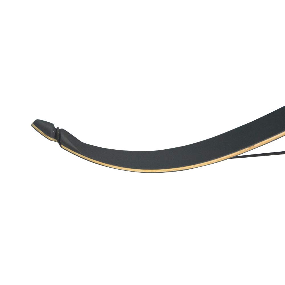 60"Tiro con L'Arco Tradizionale Takedown Ricurvo Arco e frecce Set Riser in Legno 30-60lbs Longbow Caccia all'aperto Caccia per Adulti Arco Destro (Bow Limbs, 30lbs)