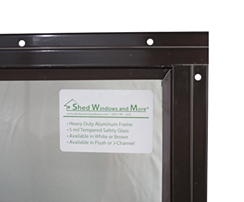 24″ X 27″ Shed Window Aluminum Frame Safety/Tempered Glass Storage ...