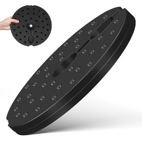 Base para lámpara de mesa circular con chasis ligero y contrapeso plástico negro de interior