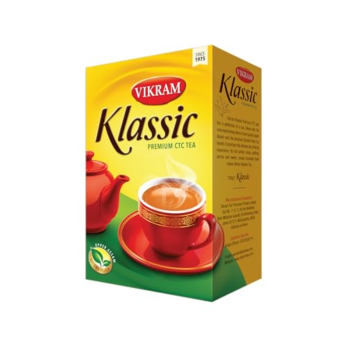 Image of Vikram Klassic Tea - Premium CTC Tea | Authentic Upper Assam & Second Flush Leaves | Strong, Flavorful & Aromatic Blend 250g x Pack of 3