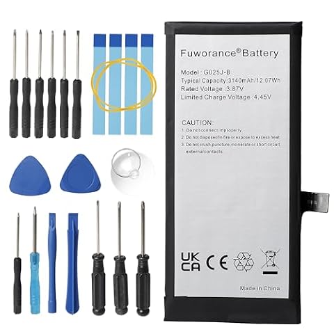 Fuworance Bateria 3140 mAh 3,87V G025J-B kompatybilna z Google Pixel 4A 4G G025J G025N Inteligentny telefon komórkowy Litowo-polimerowy 12,07Wh z przybornikiem