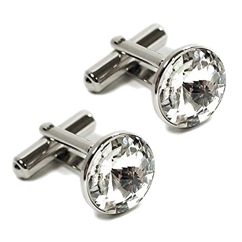 AMANOGAWA カフス カフスボタン スワロフスキー 大粒 カフリンクス