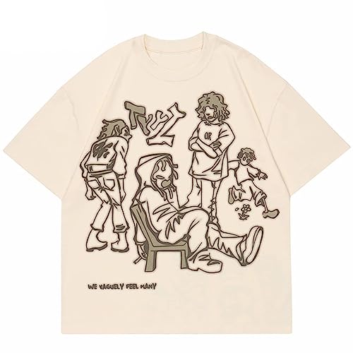 Aelfric Eden Mens Oversized T Shirts Tees Butterfly Print Crew Neck Cotton Tops Streetwear Casual Shirt