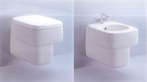 Ideal Standard Newson Set Vaso + Bidet Sospeso Monoforo Bianco EU T31010101 T50580101