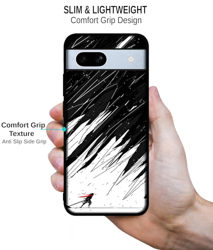 Image of Geometric Strom Design Premium 2D Printed Metal Back Case Cover for Google Pixel 7A 5G, Multicolor