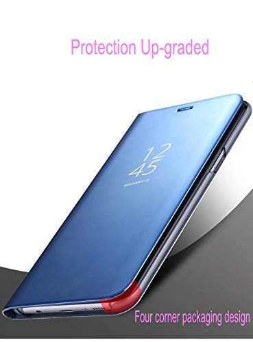 Image of Helix Dustproof Mirror Leather Flip for Samsung Galaxy A30s SM-A307FN /DS - Blue