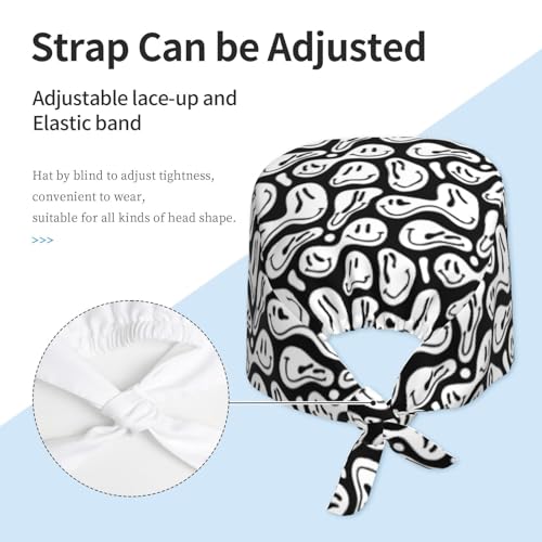 Image of Breathable Working Cap with Adjustable Sweatband Scrub Cap for Men /Women | Breathable Working Cap with Adjustable Sweatband Scrub Cap for Men /Women