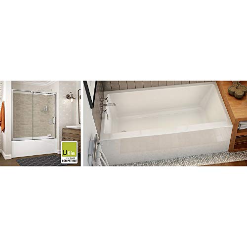 Maax 105815-L-000-001 Soaking Bathtub With Left Hand Drain, Integrated Tiling Flange And Skirt, 59.75-In L X 30-In W X 18.375-In H, White #TOP3