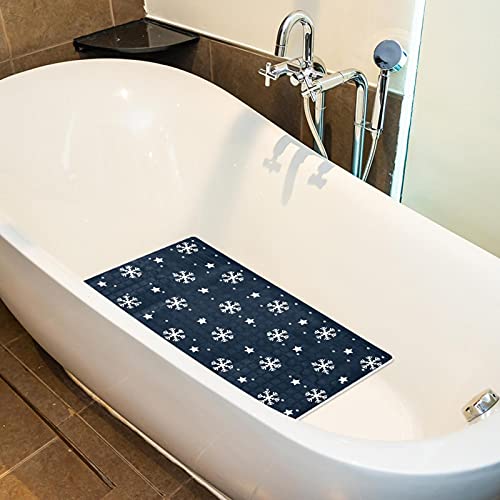 Tapis de bain flocon de neige bleu pour éviter les chutes dans la douche
