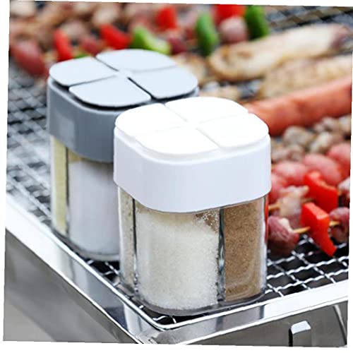 4 in 1 zout en peper shaker, 4 rasters flip lege spice dispenser, transparante kruiden shaker potten met deksel… - Image 5