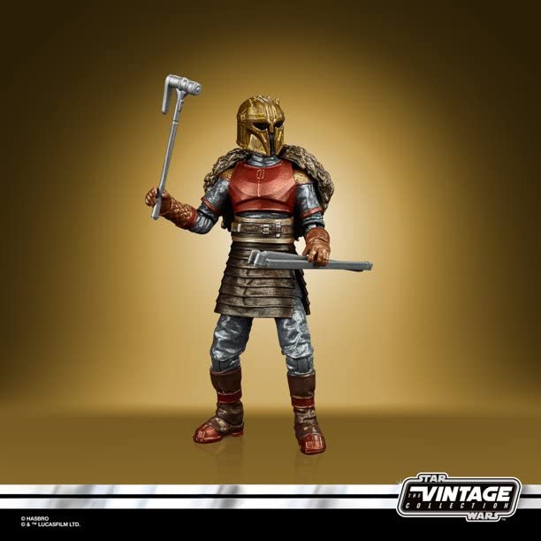 Star Wars Vintage Collection The Mandalorian Carbonized Collection 3.75" Figures (The Armorer), Metallic - Image 3
