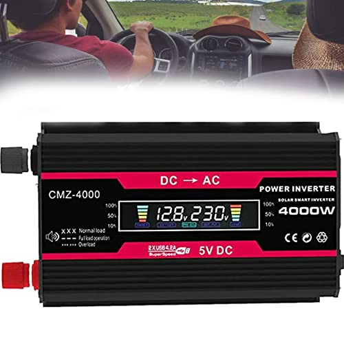 Convertisseur de puissance 4000W évite la panne de batterie grâce au contrôle digital 12V