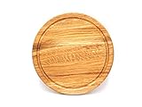 JOWE Rundes Jausenbrett aus Eiche - 6er Set Holz Schneidebrett - hochwertiges Frühstücksbrettchen mit Saftrille - Ø 25 cm - handgemacht in Österreich (6x, Eiche)