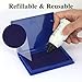 Blue Stamp Pad, 4 x 2.5 Inch Premium Quality Ink Pad for Stamps, All-Purpose Felt Pad for Office and Crafting, Works with Rubber and Clear Stamps