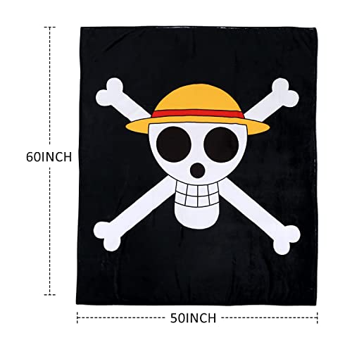 Anime Blanket Luffy Throw Blanket Soft And Fluffy Flannel Blanket Decorate Bedroom Living Rooms Sofa 60"X50" #TOP5
