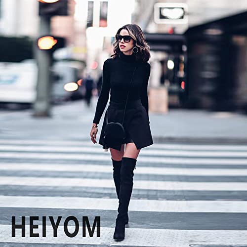 Women's Thigh High Boots Over The Knee Boot Sexy Pointed Toe Chunky Heels Boots Zipper Lace Up Long Boots4