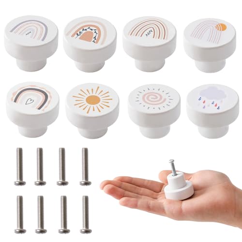 {Armarios Dormitorio Pequeños Infantil Armarios Dormitorio OESSUF Tiradores Madera de Muebles, Pomos Redondos de 35mm con Tornillos, Mango de Madera para el Armario Botón de Puerta...