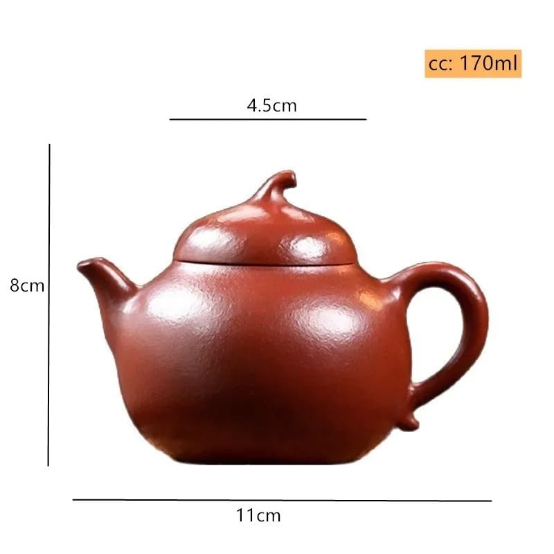 Ceramiczny dzbanek 170 ml fioletowy, fioletowe akcesoria do herbaty, domowy zestaw do parzenia herbaty z filtrem, chińskie akcesoria do ceremonii parzenia herbaty, czajniczek do herbaty sypanej