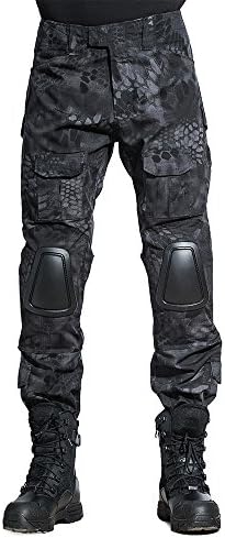 SINAIRSOFT Tactical Pants with Knee Pads Army Airsoft Combat BDU Pants Typhon (Pants,Small)