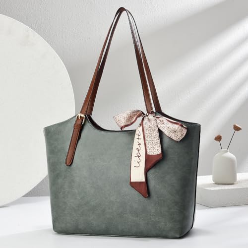 Image of ToLFE Tote Bags for Women Purses and Handbags Top Handle Satchel PU Leather Shoulder Hobo Bags | Top Handle