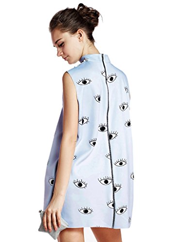 Choies Women's Limited Edition Eyes Print Sleeveless Dress