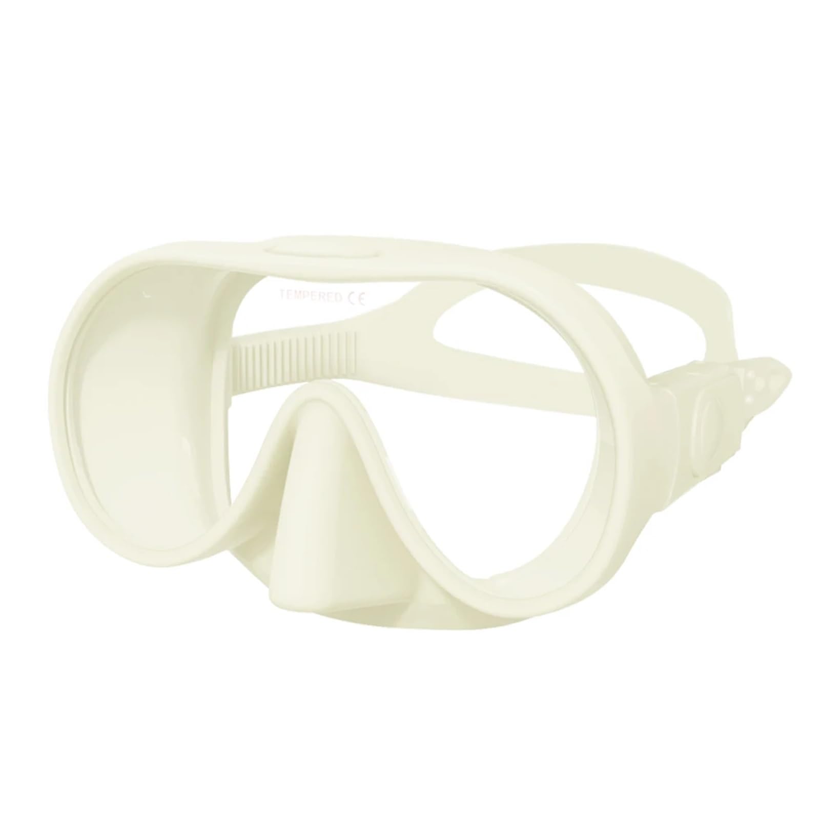 Tauchmasken Taucherbrille Taucherbrille Schnorchelanzug Tauchmaske Schnorchelmaske Ultraweites Sichtfeld Antibeschlag(Off-White)