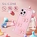 Pajony Cute Cases for iPhone 14 Pro Max, Pink 3D Bowknot Design Soft Shockproof Protective Phone Cover for Girls Women
