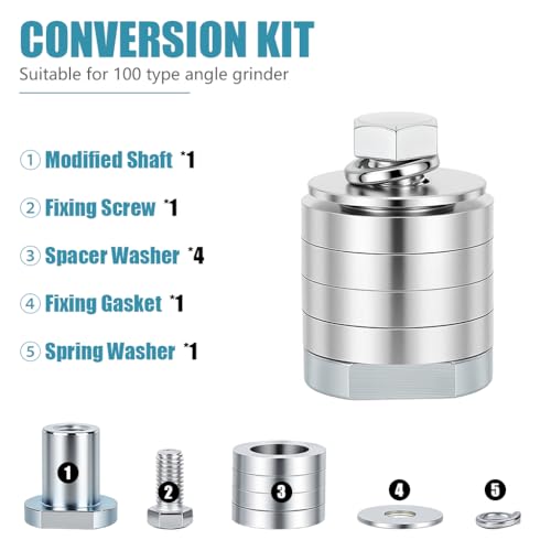 Image of Serplex Angle Grinder Slotting Conversion Kit for 100mm Grinder, Carbon Steel Multi-Blade Groove Cutting Adapter, Wall Chasing Attachment for Wiring & Pipe Installation