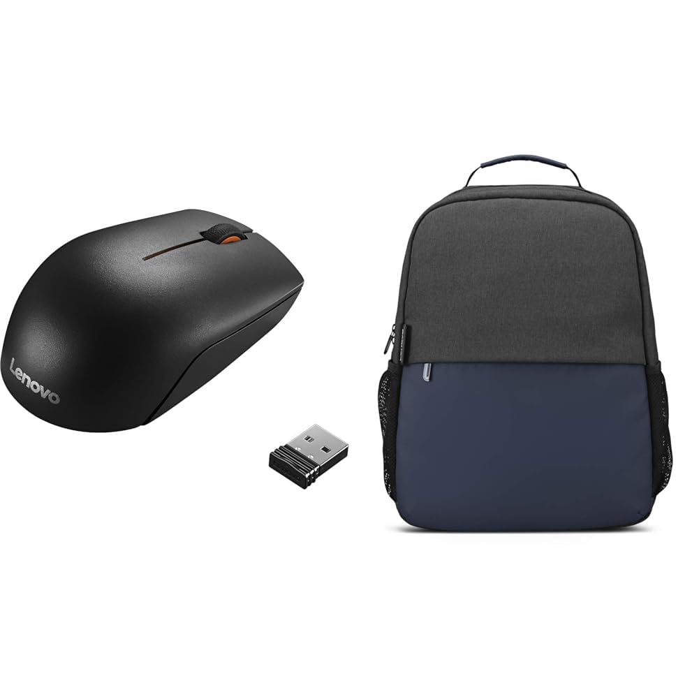 Lenovo 300 Wireless Compact Mouse,1000 DPI Optical Sensor, 2.4GHz Wireless Nano USB, 10m Range, 3Yr