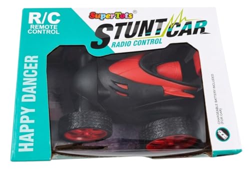 Image of 360 Rotating Stunt RC Car - High-Speed Remote Control Car with LED Lights, Flip Action, and Rechargeable Batteries - All-Terrain Toy Racing Car for Kids (Multicolor)