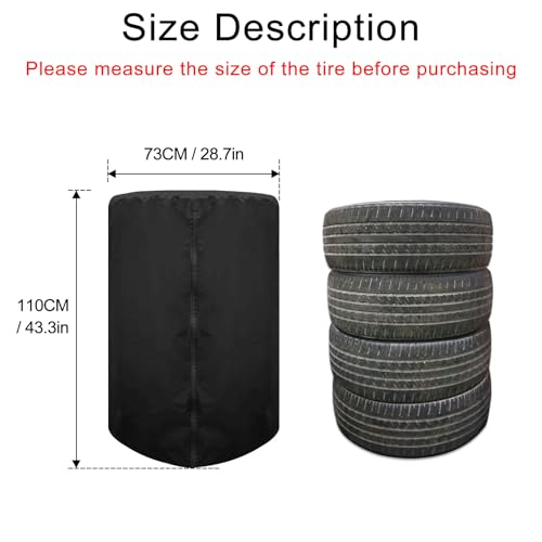 Image of Tire Storage Bag Large Spare Tire Cover,Tire Bag Waterproof Dust-Proof Tire Wheel Protector for RV,Jeep Trucks, SUV, Trailer,Fit 28 Inch Tire Diameter
