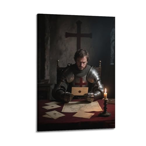 Poster catholique Crusader pour embellir un mur vide impression toile encadrée chambre 30x45