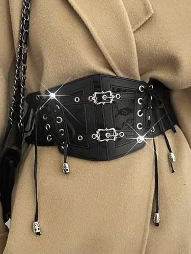 Urieo Leather Black Corset Belt for Women4