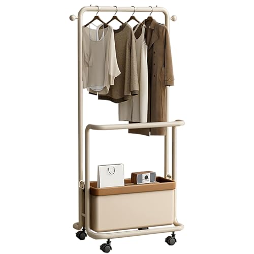 Cintre pour buanderie et chambre : portant double barre compact