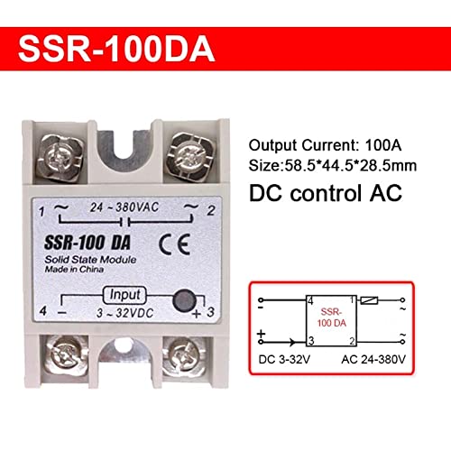 Relé de estado sólido SSR-40DA monofásico con carcasa blanca para control PID 3