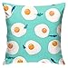 Rvlaugoaa Federa Uova Fritte con Rucola Fodere per Cuscini Decorativi Fodere per Cuscini in Morbido Poliestere 45x45cm