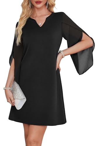 RUMIA Cocktail Dresses for Women Chiffon Sleeve Wedding Guest Dress (XS-3XL)2