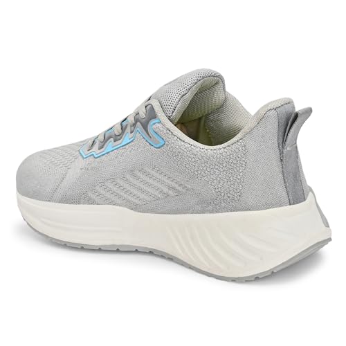 Image of Birde Men's Sports Shoes for Gym, Walking, & Running Lightweight Comfortable Sports Shoes | Colour - Grey EVA-TPR-TPU Jaquard Knit Sports Shoes